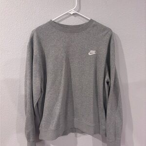 Nike Men's Heather Gray Crewneck Sweater